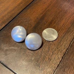 Vintage Iridescent Light Purple Plastic Earrings